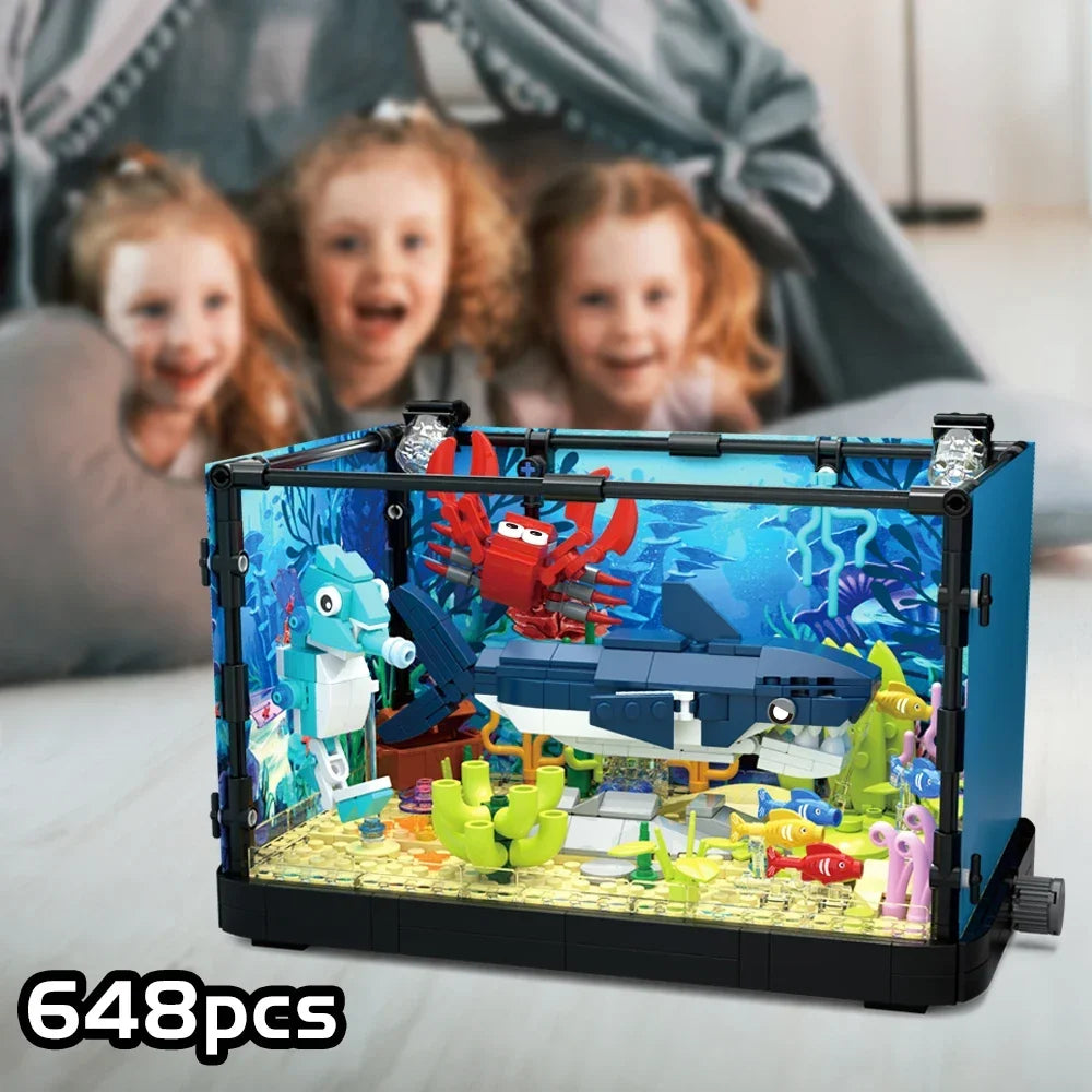 Aquaria Klemmbausteine Aquarium mit LED – Atlantis World Serie (3 Modelle, beleuchtet)