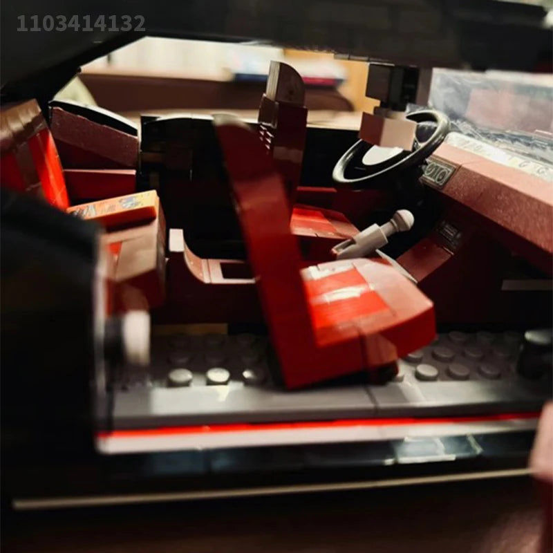 Classic Muscle Car – Schwarzer Oldtimer aus Klemmbausteinen – 1456 Teile