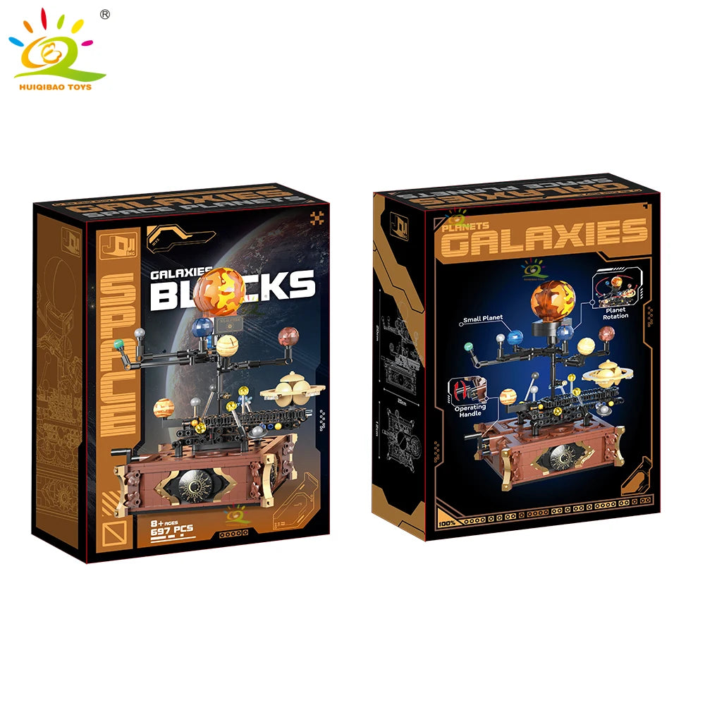 HUIQIBAO Sonnensystem Orrery – Micro-Klemmbaustein Modell (697 Teile)