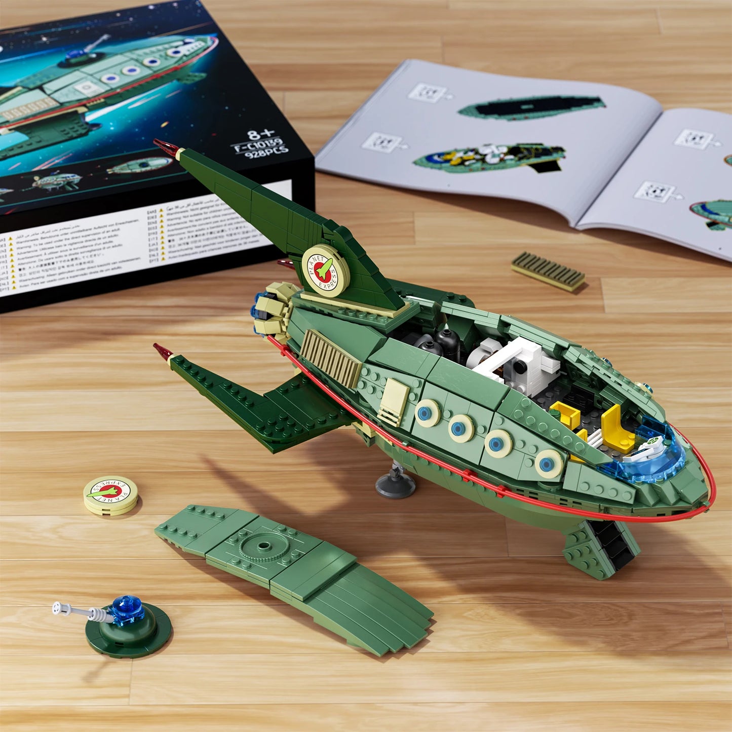 Zilintoys „Planet Express Ship“ – Kultiges Raumschiff-Bauset (928 Teile)