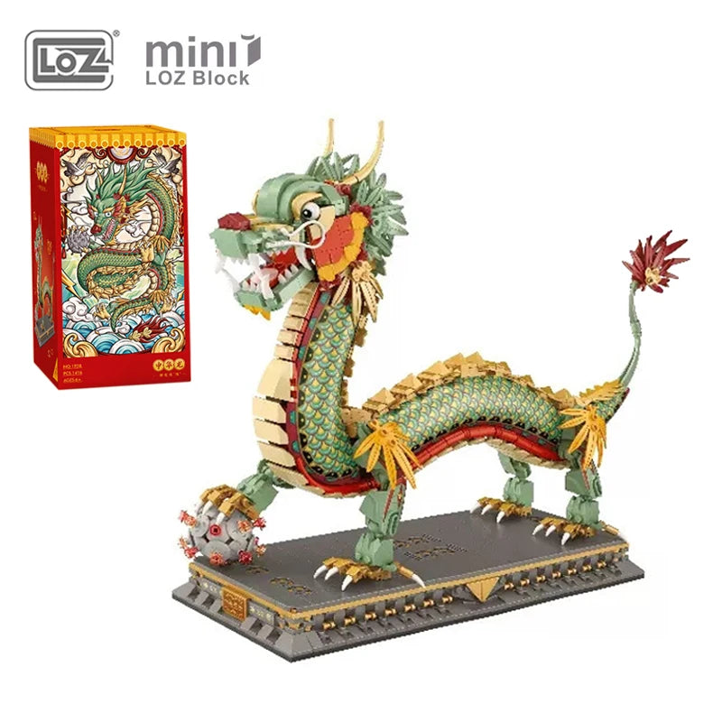 Chinesischer Drache – Micro-Klemmbaustein Modell (1416 Teile)
