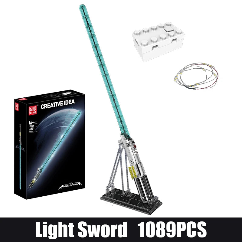 Mould King Creative Idea – Lichtschwert & Katana Sets (885–1126 Teile, mit Beleuchtung)