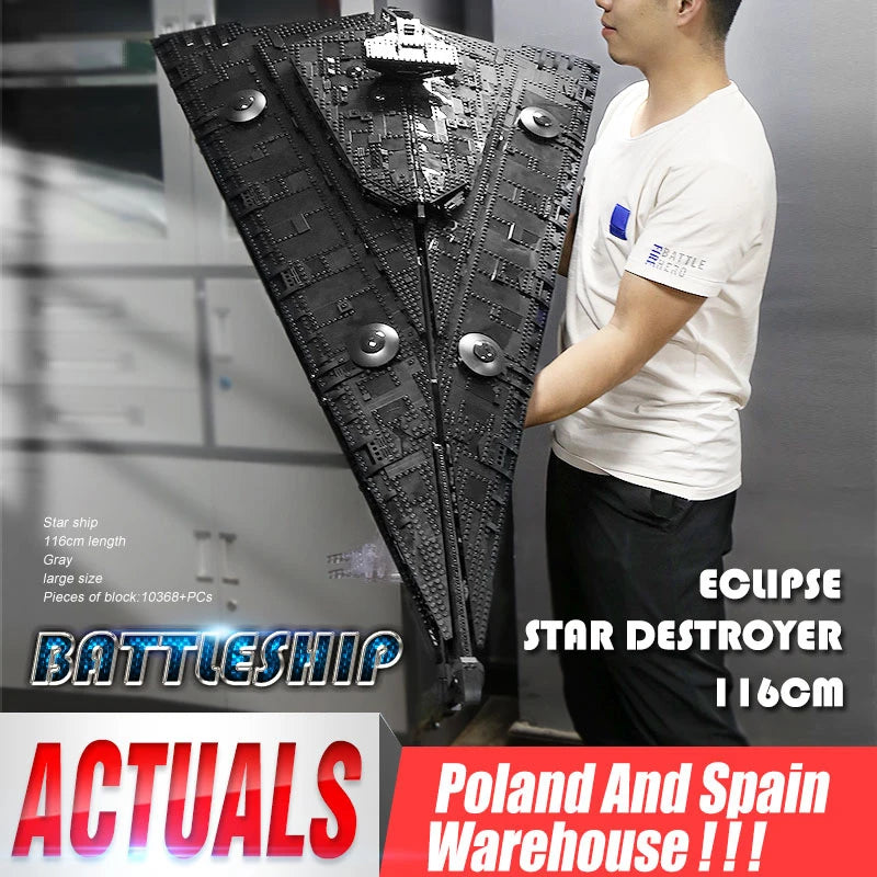 Eclipse-Class Dreadnought – XXL Klemmbaustein-Modell (10.300+ Teile | 116 cm Länge)