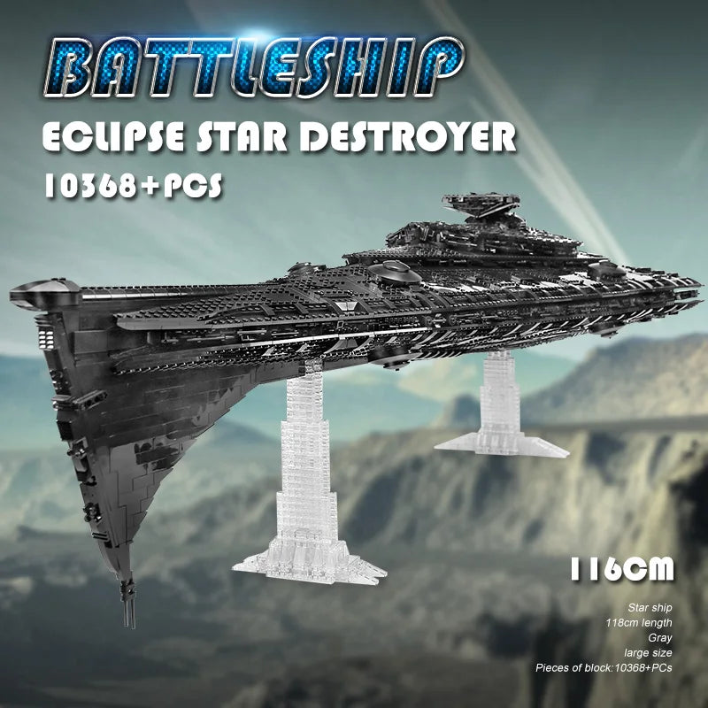 Eclipse-Class Dreadnought – XXL Klemmbaustein-Modell (10.300+ Teile | 116 cm Länge)