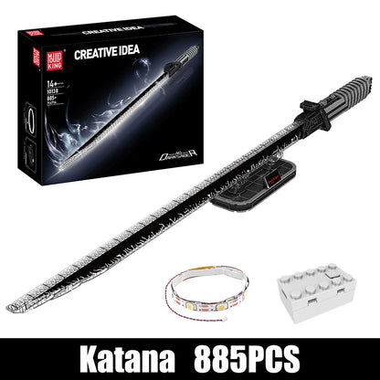 Mould King Creative Idea – Lichtschwert & Katana Sets (885–1126 Teile, mit Beleuchtung)