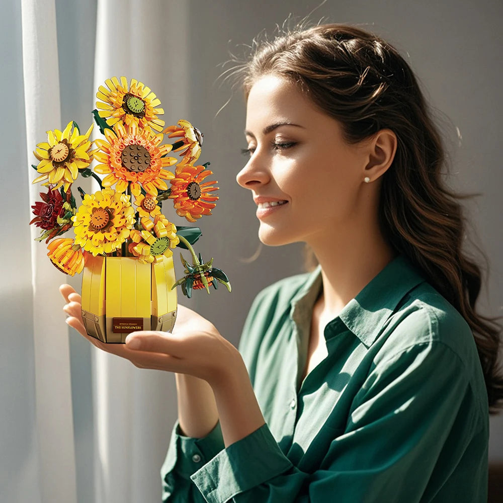 Sonnenblume mit Vase 1328 Teile