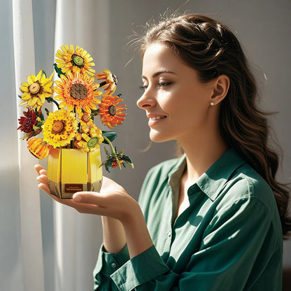 Sonnenblume mit Vase 1328 Teile