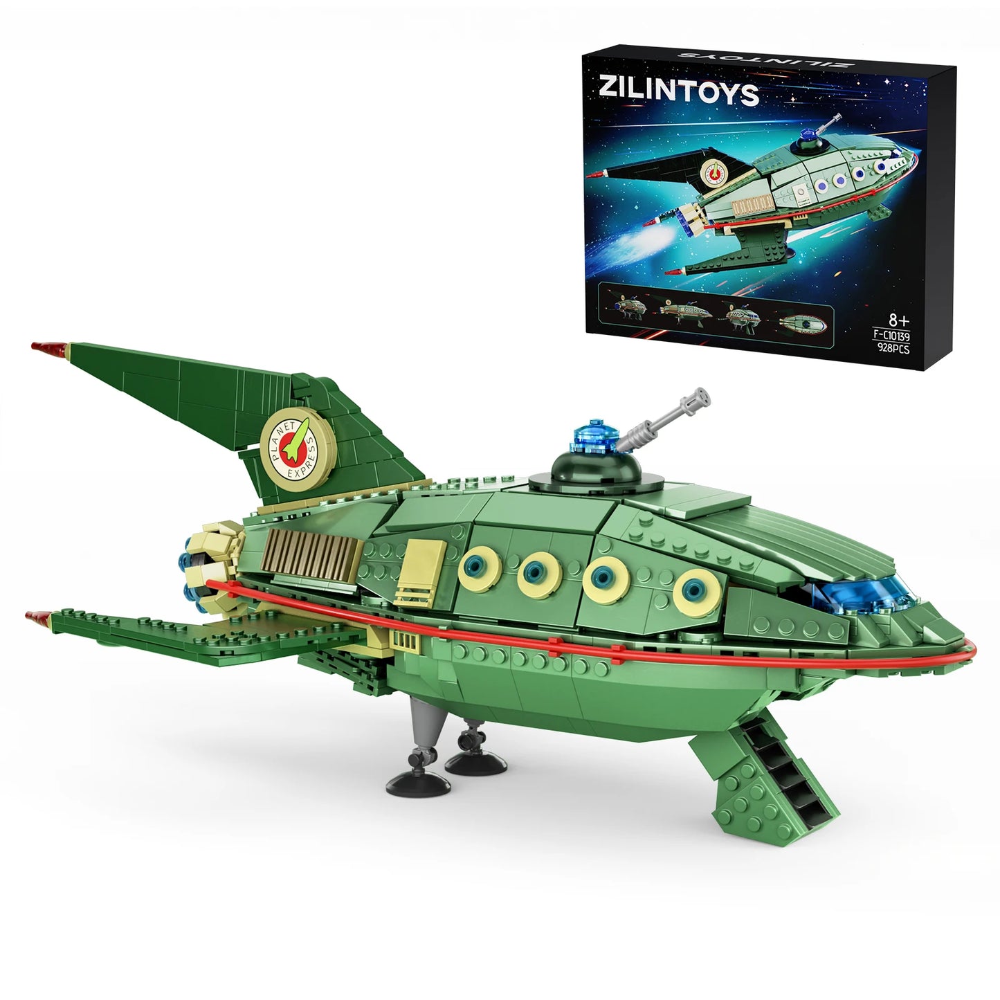 Zilintoys „Planet Express Ship“ – Kultiges Raumschiff-Bauset (928 Teile)