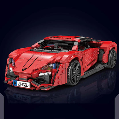🚗 Mould King 10117 – Roter Supersportwagen „L¥KEN Hypercar“ – 1311 Klemmbausteine