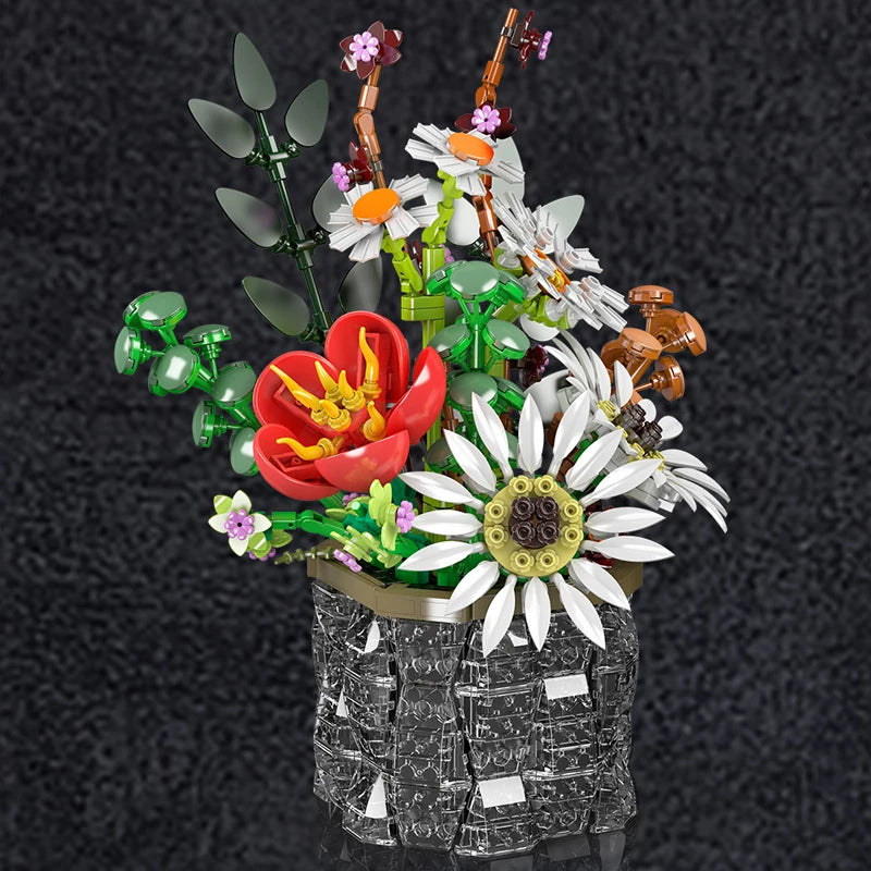 Mould King 24107 Botanical & Floral – Bunter Blumenstrauß aus Klemmbausteinen (1157 Teile)
