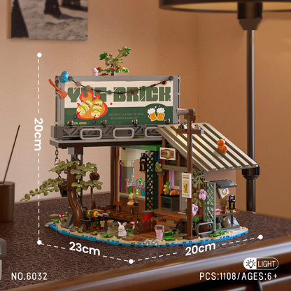 Klemmbausteine A-Frame Hütte mit LED – Abenteuer Hütte am See (1486/1108 Teile)