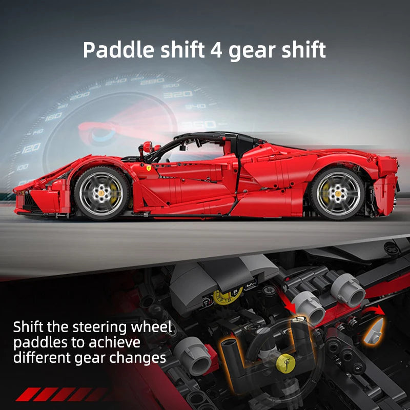 CaDA Supercar – Roter Supersportwagen Klemmbaustein-Set (4739 Teile)