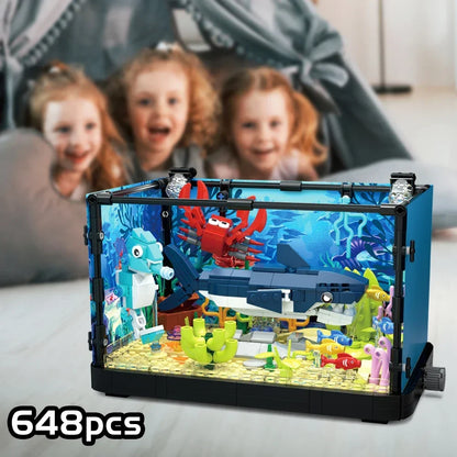 Aquaria Klemmbausteine Aquarium mit LED – Atlantis World Serie (3 Modelle, beleuchtet)