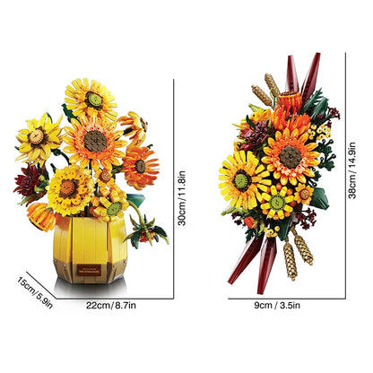 Sonnenblume mit Vase 1328 Teile