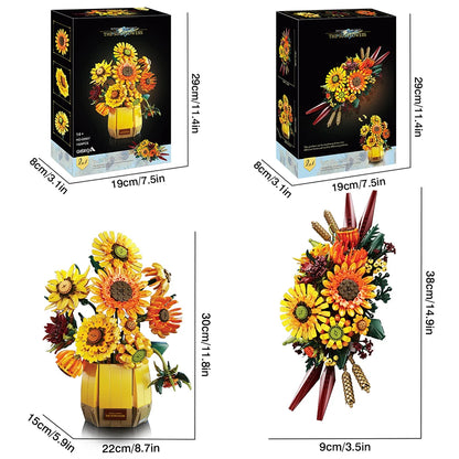 Sonnenblume mit Vase 1328 Teile