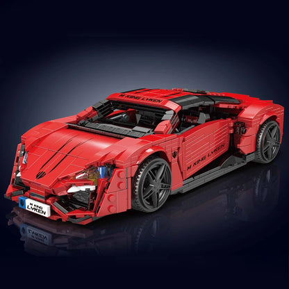 🚗 Mould King 10117 – Roter Supersportwagen „L¥KEN Hypercar“ – 1311 Klemmbausteine