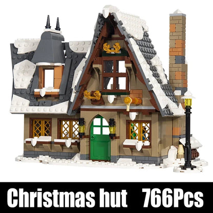 Mould King 16049 Weihnachtliches Häuschen – Winterliches Klemmbaustein-Set (766 Teile)
