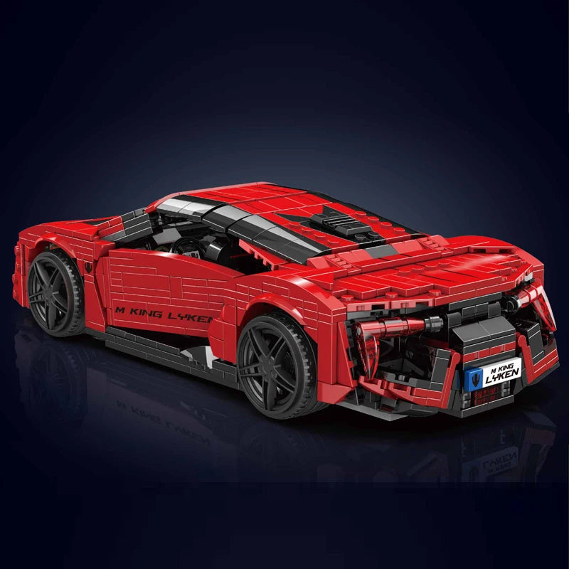 🚗 Mould King 10117 – Roter Supersportwagen „L¥KEN Hypercar“ – 1311 Klemmbausteine