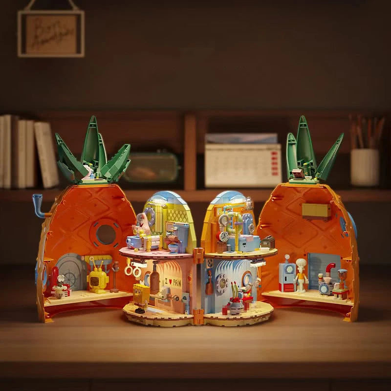SpongeBob Ananas-Haus mit 4 Figuren & Gary – Kultiges Klemmbaustein-Set