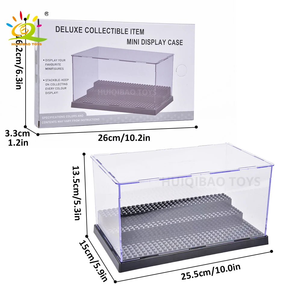 HUIQIBAO Acryl Display Box für Figuren & Bausteine – verschiedene Größen