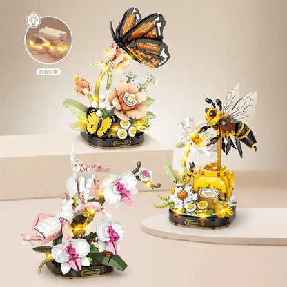 🌸🦋 Insekten Set – Leuchtende Blumen & Insekten-Modelle