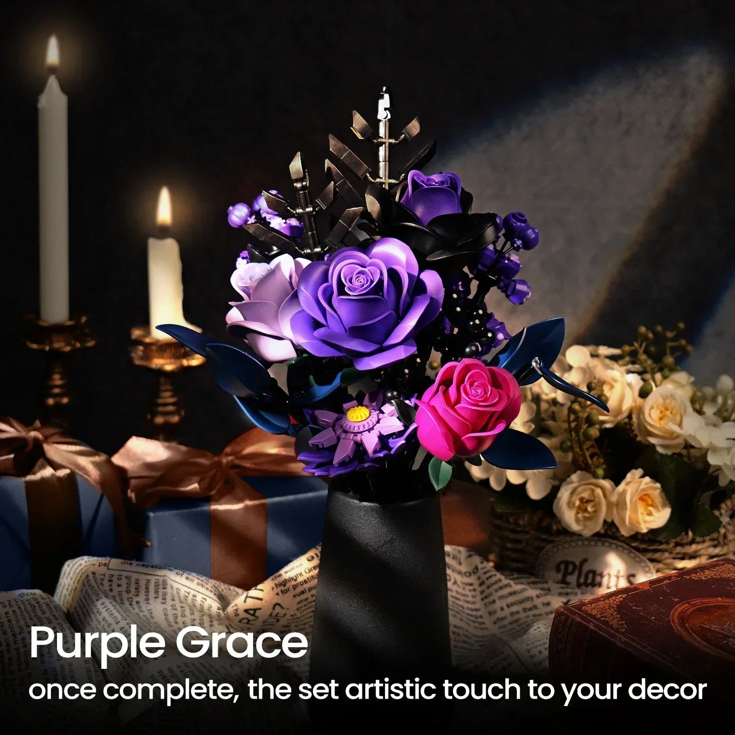 Moc Lila Blumen 736 Teile