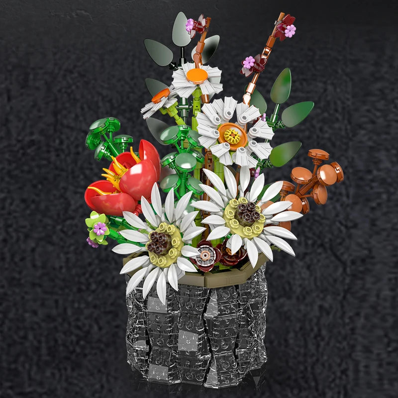 Mould King 24107 Botanical & Floral – Bunter Blumenstrauß aus Klemmbausteinen (1157 Teile)