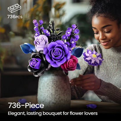 Moc Lila Blumen 736 Teile