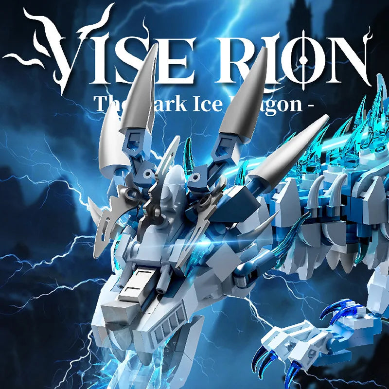 Eisdrache – Klemmbaustein Modell (1646 Teile)