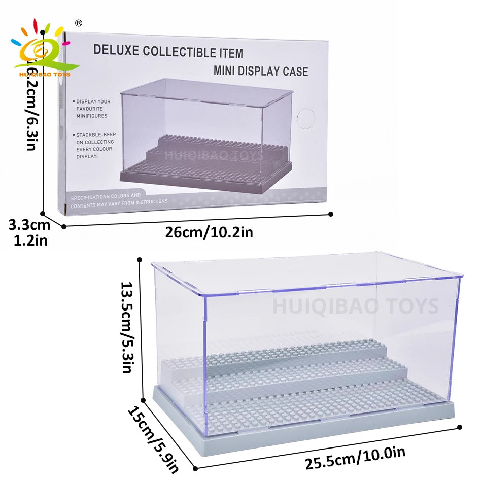 HUIQIBAO Acryl Display Box für Figuren & Bausteine – verschiedene Größen