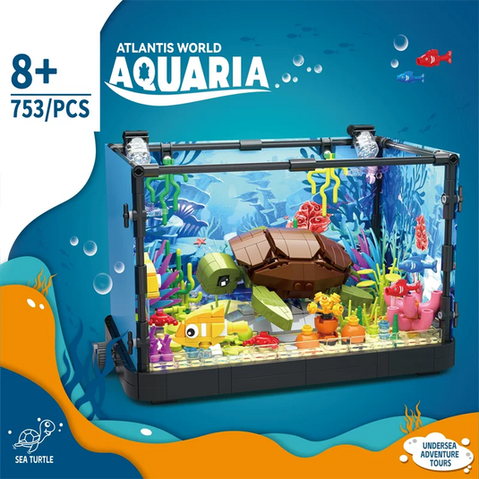 Aquaria Klemmbausteine Aquarium mit LED – Atlantis World Serie (3 Modelle, beleuchtet)