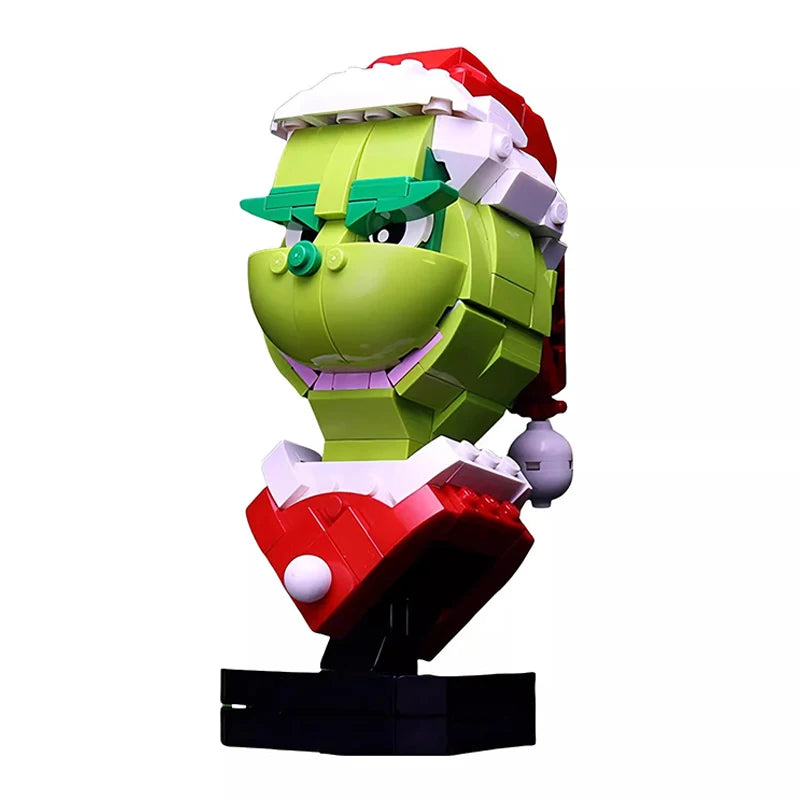 Bricklink Grinch Klemmbaustein-Figur – witzige Weihnachtsdeko in 3 Varianten