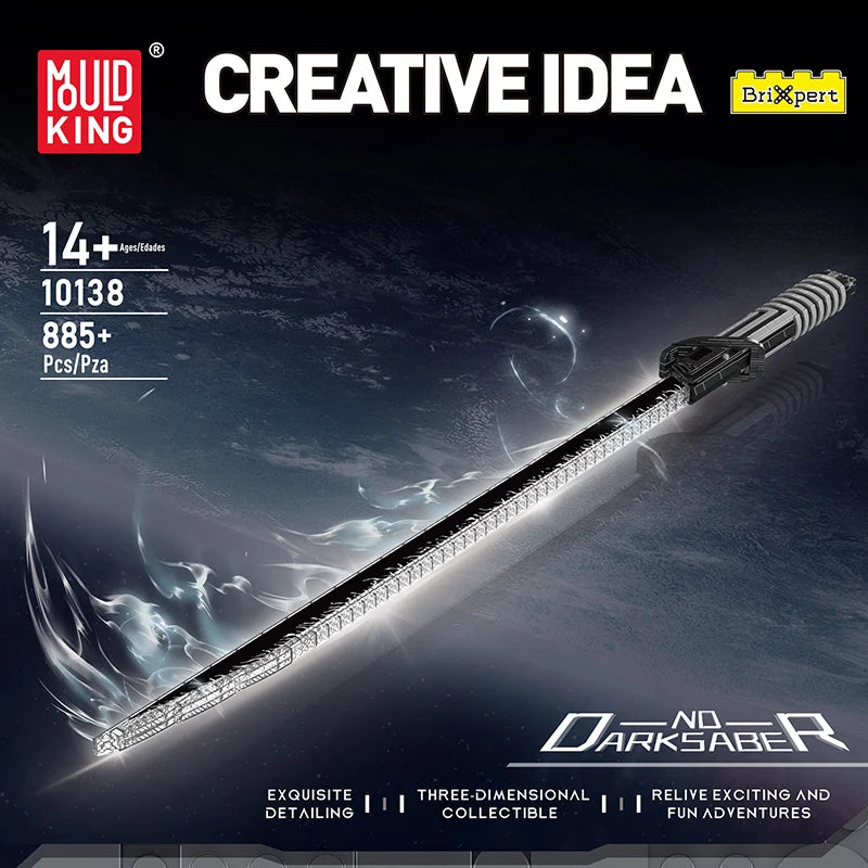 Mould King Creative Idea – Lichtschwert & Katana Sets (885–1126 Teile, mit Beleuchtung)