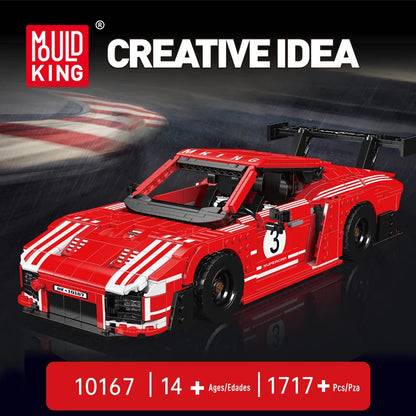🏁 Mould King 10167 – Roter Rennwagen „Supercar GT3“ – 1717 Klemmbausteine