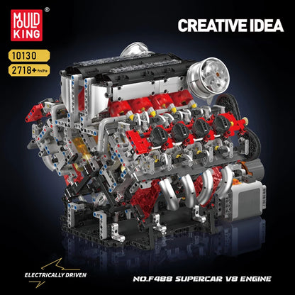 Mould King 10130 F488 Supercar V8 Motor (2718Teile)