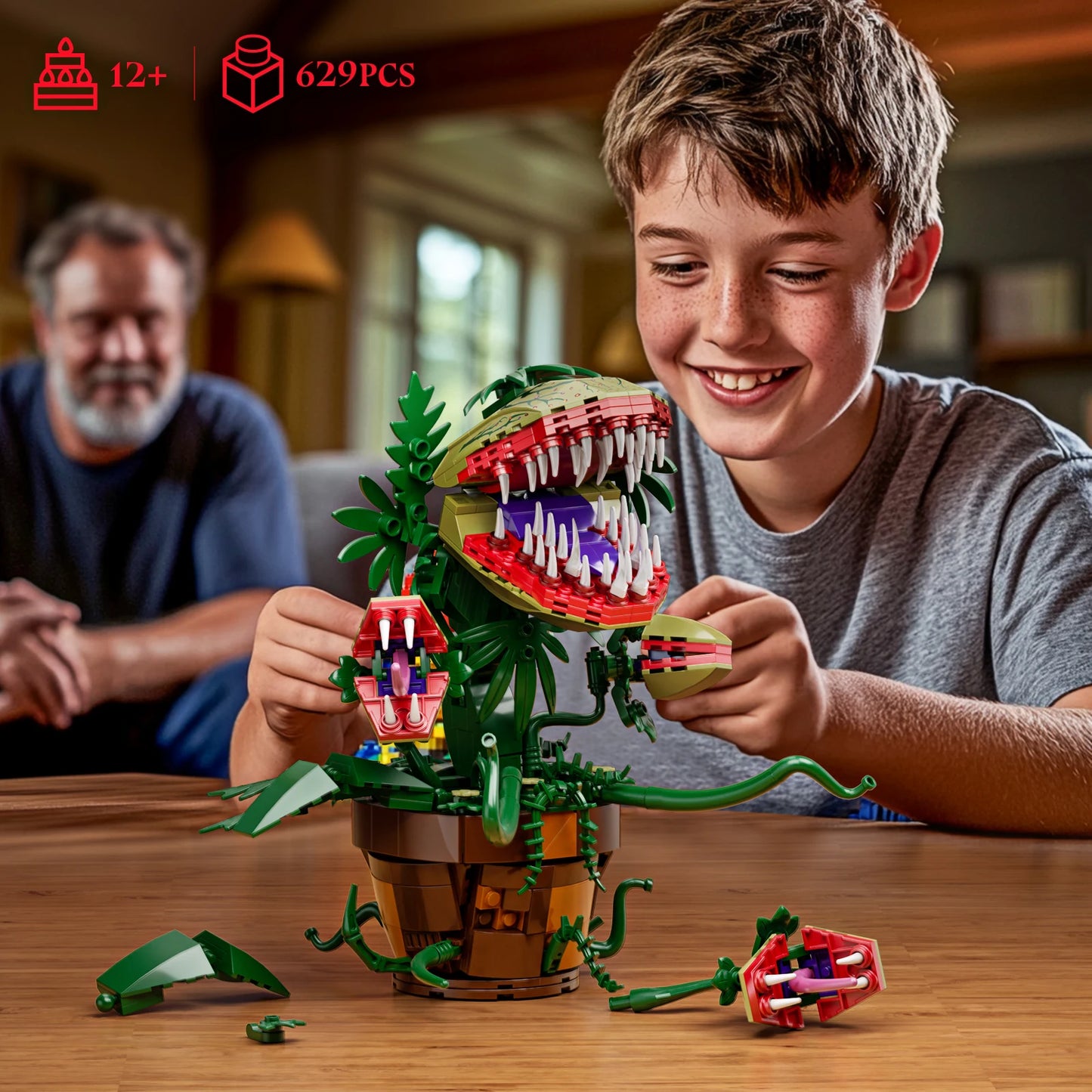 Fleischfressende Pflanze – Klemmbaustein-Set für Sammler & Filmfans (629 Teile)