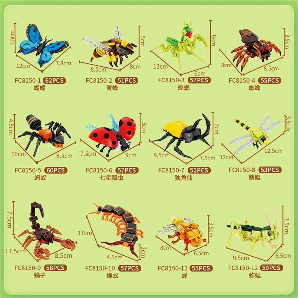 Moc Insekten 50-70 Teile