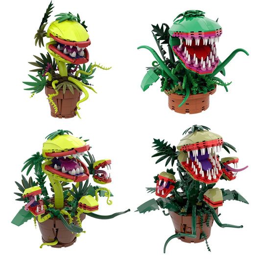 Fleischfressende Pflanze – Bedrohlich schöne Dekofigur aus Klemmbausteinen