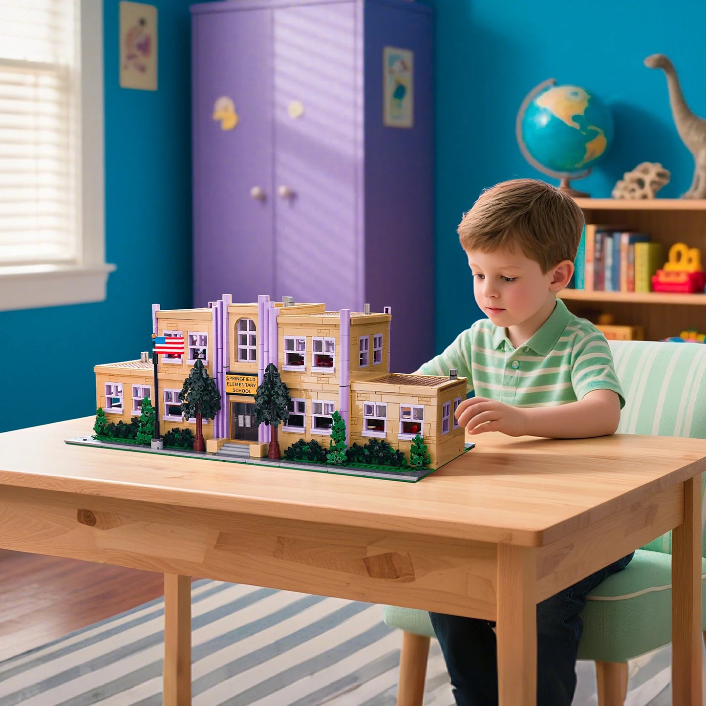 Springfield School – Kultige Klemmbaustein-Schule (3500 Teile)