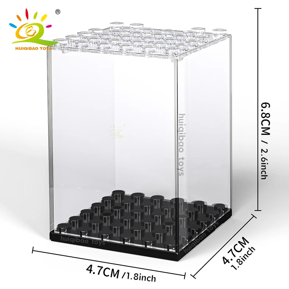 HUIQIBAO Acryl Display Box für Figuren & Bausteine – verschiedene Größen