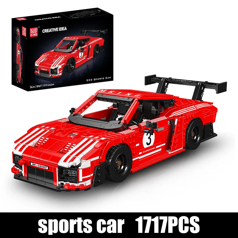 🏁 Mould King 10167 – Roter Rennwagen „Supercar GT3“ – 1717 Klemmbausteine