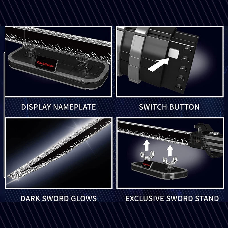 Mould King Creative Idea – Lichtschwert & Katana Sets (885–1126 Teile, mit Beleuchtung)