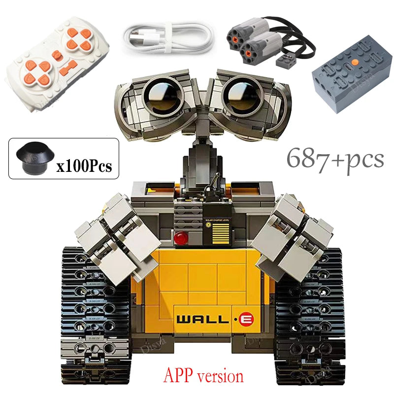 WALL-E – RC Klemmbaustein Modell mit App-Steuerung (687 Teile)