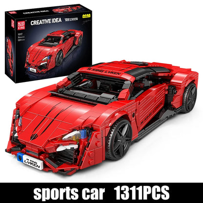🚗 Mould King 10117 – Roter Supersportwagen „L¥KEN Hypercar“ – 1311 Klemmbausteine