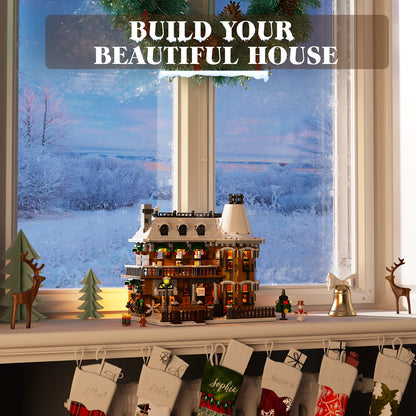 Winterliches Bedford Hotel – Weihnachts-Klemmbaustein-Set (1549 Teile)