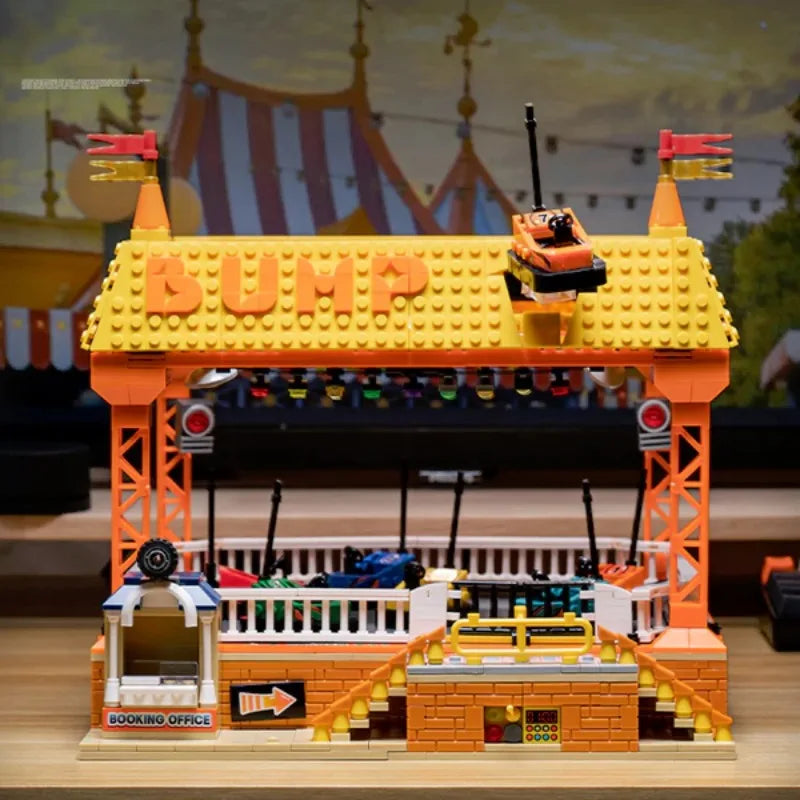 Jahrmarkt Autoscooter – Freizeitspaß aus Klemmbausteinen 1099 Teile