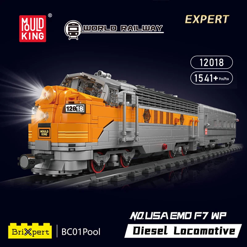 Mould King 12018 Diesel Lokomotive (1541 Teile)