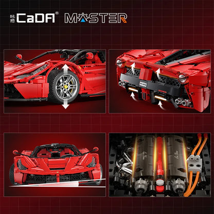 CaDA Supercar – Roter Supersportwagen Klemmbaustein-Set (4739 Teile)