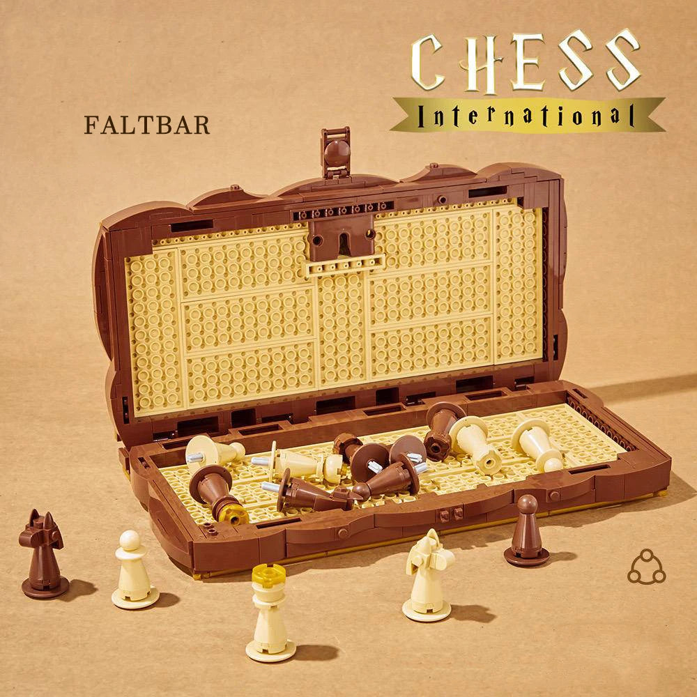 Klassisches Schachset aus Klemmbausteinen – 816 Teile