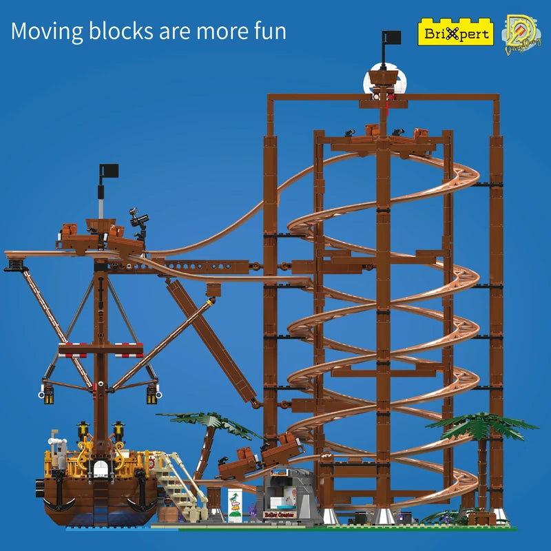 Mould King 11013 – Pirate Ship Roller Coaster (2174+ Teile)